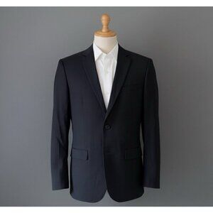 H&M Mens Blazer Jacket Size 40R Slim Fit Sport Coat‎ Two Button Polyester Preppy
